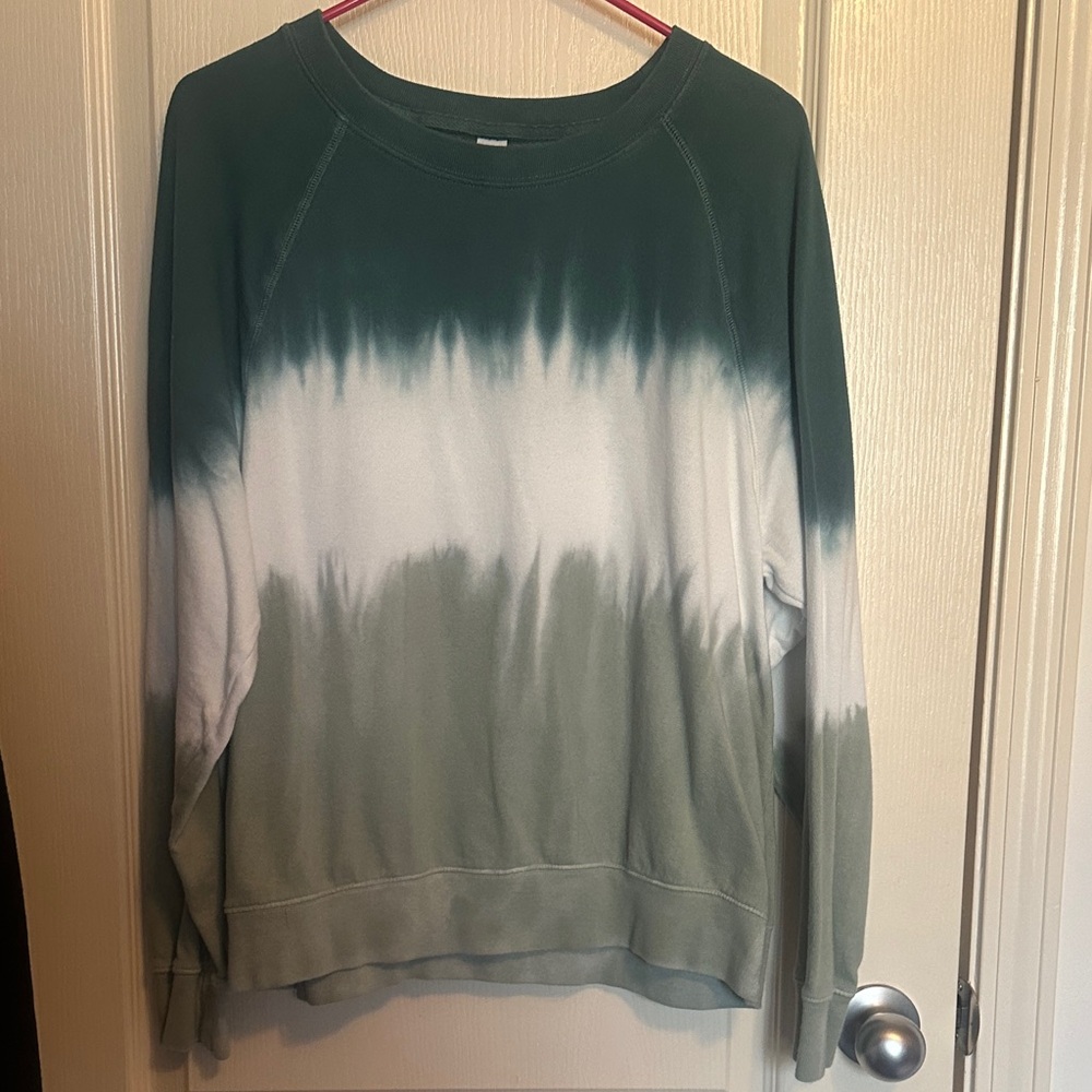 Old Navy Green and White Ombre Sweatshirt